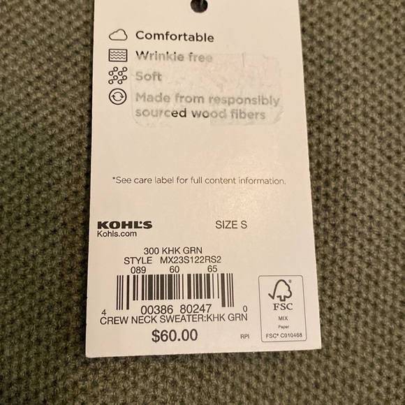 NWT FLX Crew Neck Sweater - Picture 4 of 6